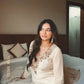 Embroidered Viscose Simer Kurta Set with Organza Dupatta