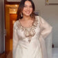 Embroidered Viscose Simer Kurta Set with Organza Dupatta