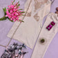 Embroidered Viscose Simer Kurta Set with Organza Dupatta