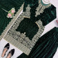 Embroidered Viscose Velvet Palazzo Suit Set