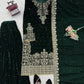Embroidered Viscose Velvet Palazzo Suit Set