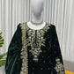 Embroidered Viscose Velvet Palazzo Suit Set