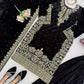 Embroidered Viscose Velvet Palazzo Suit Set
