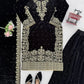 Embroidered Viscose Velvet Palazzo Suit Set