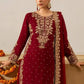 Embroidered Viscose Velvet Palazzo Suit Set