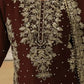 Embroidered Viscose Velvet Palazzo Suit Set