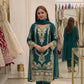 Emerald Gold Embroidered Kurta