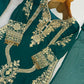 Emerald Gold Embroidered Kurta