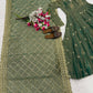 Emerald Grace Embroidered Anarkali Suit Set for Festive and Wedding Wear