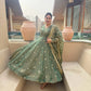 Emerald Grace Embroidered Anarkali Suit Set for Festive and Wedding Wear
