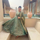 Emerald Grace Embroidered Anarkali Suit Set for Festive and Wedding Wear