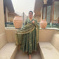 Emerald Grace Embroidered Anarkali Suit Set for Festive and Wedding Wear