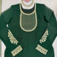 Emerald Green Faux Georgette Sequins Embroidered Patiala Suit for Wedding & Festive Wear