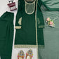 Emerald Green Faux Georgette Sequins Embroidered Patiala Suit for Wedding & Festive Wear