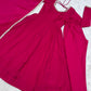 Maroon Mirror-Work Anarkali Gown