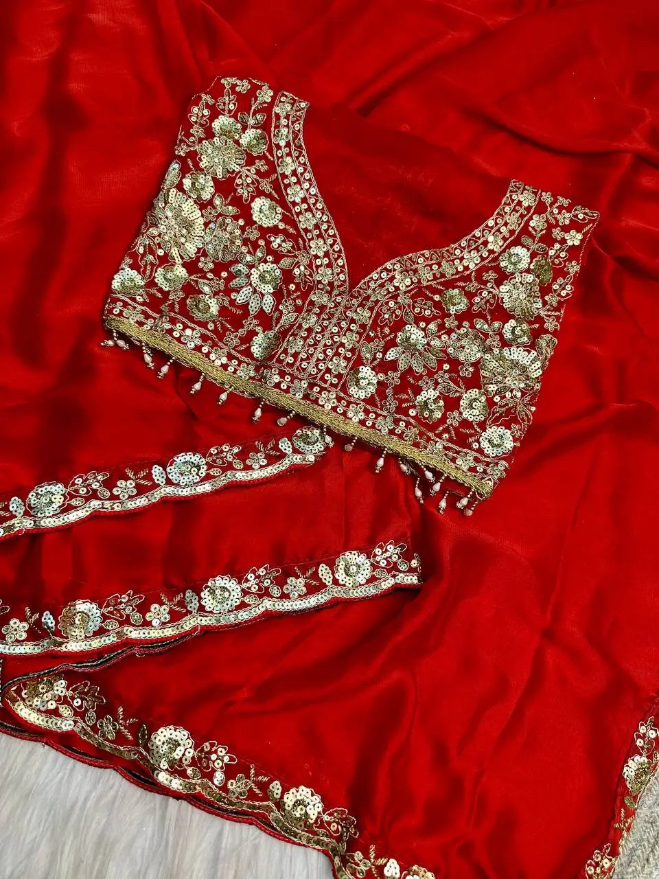 Fancy Rangoli Silk Embroidered Saree