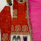 Fandy Crushi Silk Farshi Salwar Suit With Handwork Dupatta