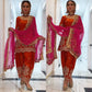 Fandy Crushi Silk Farshi Salwar Suit With Handwork Dupatta