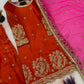 Fandy Crushi Silk Farshi Salwar Suit With Handwork Dupatta