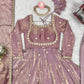 Fandy Silk Coded and Sequin Embroidered Gown Set
