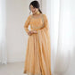 Fandy Silk Coded and Sequin Embroidered Gown Set