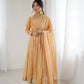Fandy Silk Coded and Sequin Embroidered Gown Set