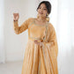 Fandy Silk Coded and Sequin Embroidered Gown Set