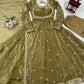 Fandy Silk Coded and Sequin Embroidered Gown Set