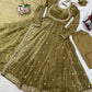 Fandy Silk Coded and Sequin Embroidered Gown Set