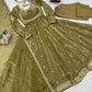Fandy Silk Coded and Sequin Embroidered Gown Set