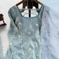 Fandy Silk Embroidered Kurta Set with Palazzo & Dupatta – Sequence Detailing
