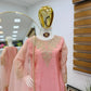 Fandy Silk Embroidered Sequin Diamond Handwork Kurti Palazzo Set with Net Moti Dupatta | Party Festive Wear
