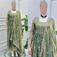 Fandy Silk Ready to Wear Anarkali Gown Set with Full Embroidery, Zari Sequins Dupatta & Bottom