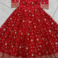 Fandy Silk Ready to Wear Anarkali Gown Set with Full Embroidery, Zari Sequins Dupatta & Bottom
