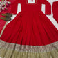 Faux Blooming Anarkali Palazzo Set with Dupatta