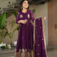 Faux Blooming Designer Gown with Rich Zari & Sequins Embroidery – 2 Colours