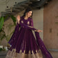 Faux Blooming Designer Gown with Rich Zari & Sequins Embroidery – 2 Colours