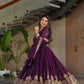 Faux Blooming Designer Gown with Rich Zari & Sequins Embroidery – 2 Colours