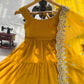 Faux Georgette Anarkali with Lace Work and Dupatta