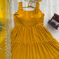 Faux Georgette Anarkali with Lace Work and Dupatta