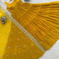 Faux Georgette Anarkali with Lace Work and Dupatta