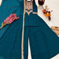 Faux Georgette Cording Embroidery Sharara Set