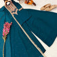 Faux Georgette Cording Embroidery Sharara Set