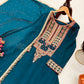 Faux Georgette Cording Embroidery Sharara Set