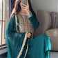 Faux Georgette Cording Embroidery Sharara Set