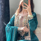 Faux Georgette Cording Embroidery Sharara Set