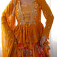 Faux Georgette Digital Print Embroidered Lehenga Choli Set