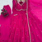 Faux Georgette Embroidered Anarkali Set with Dupatta