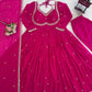 Faux Georgette Embroidered Anarkali Set with Dupatta