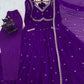 Faux Georgette Embroidered Anarkali Set with Dupatta